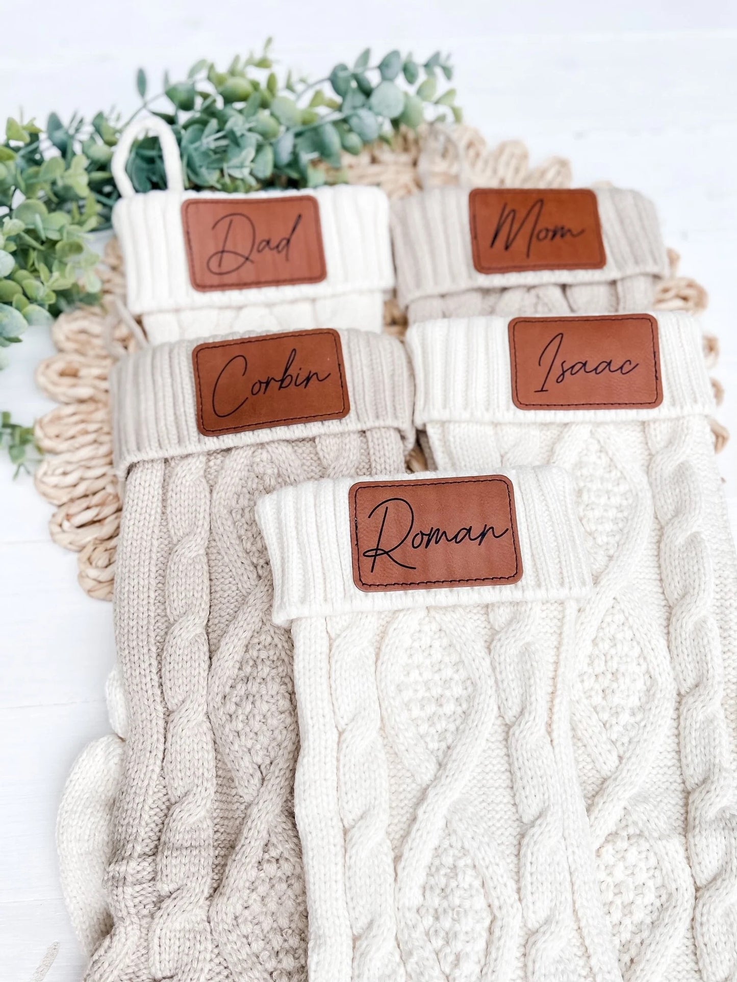 Personalized Knit Christmas Stocking