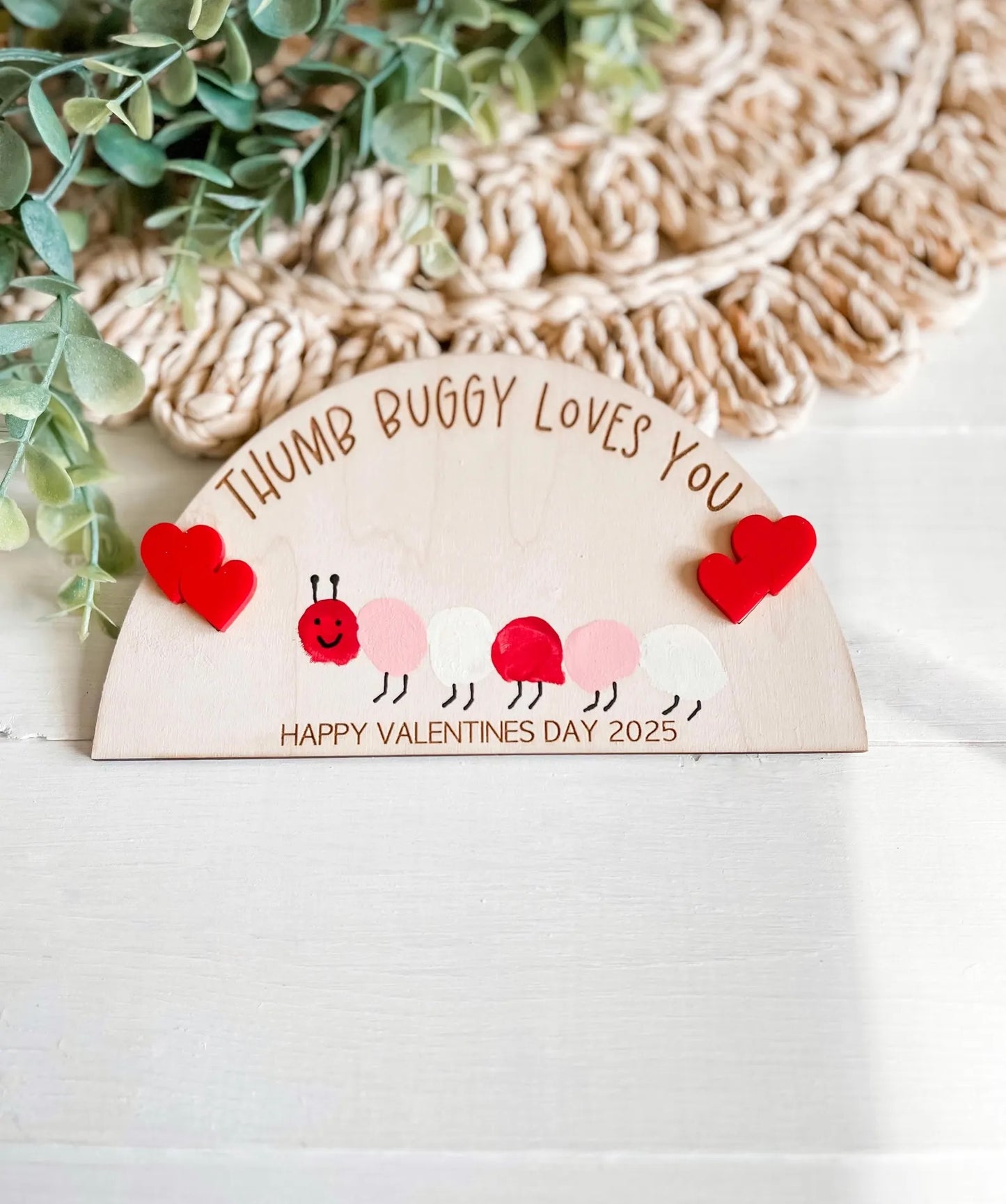 DIY Thumb Buggy Loves You Wood Sign