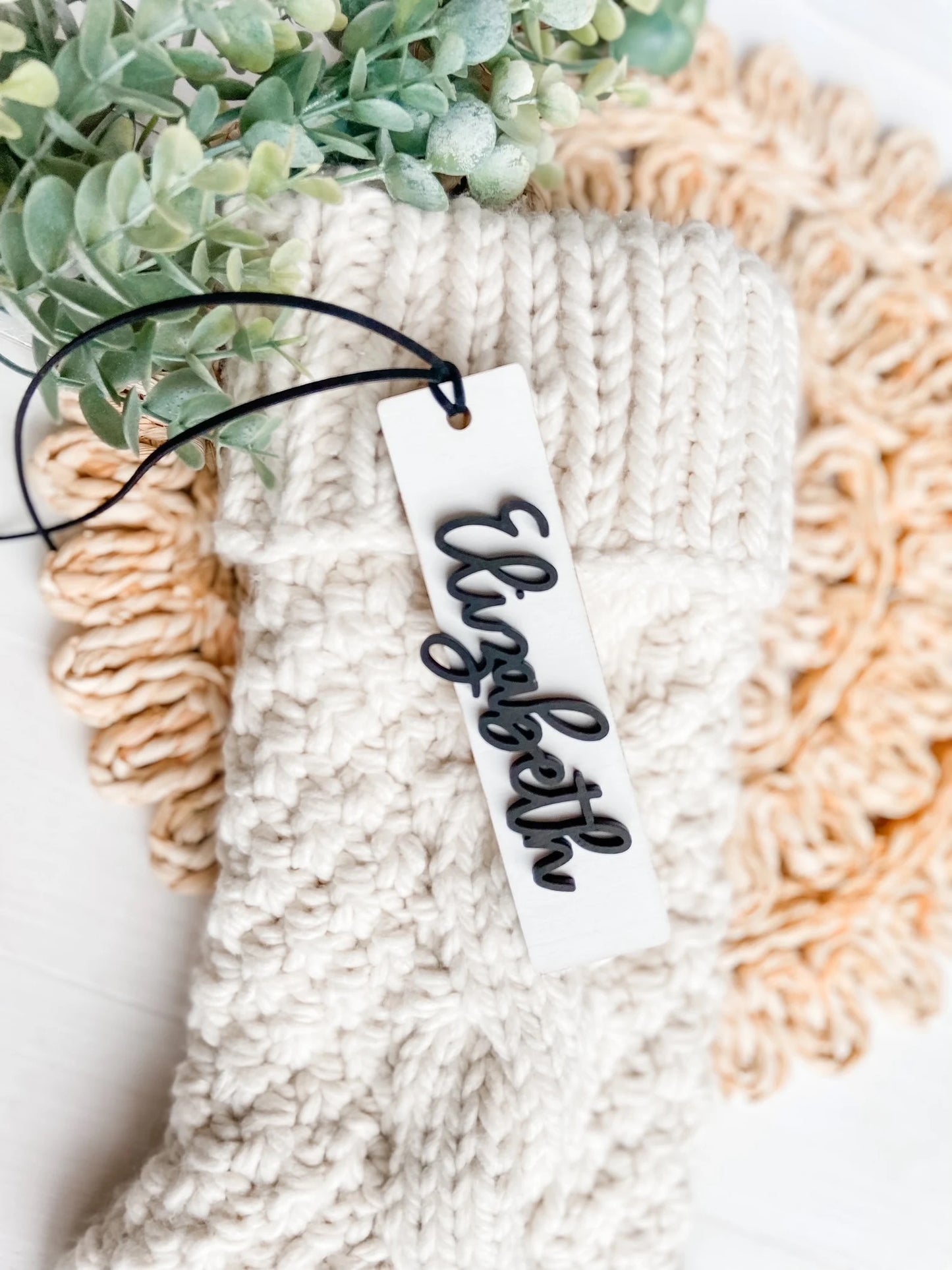 Wooden Stocking Tag