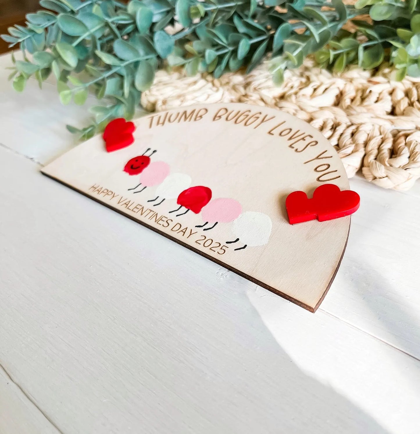 DIY Thumb Buggy Loves You Wood Sign