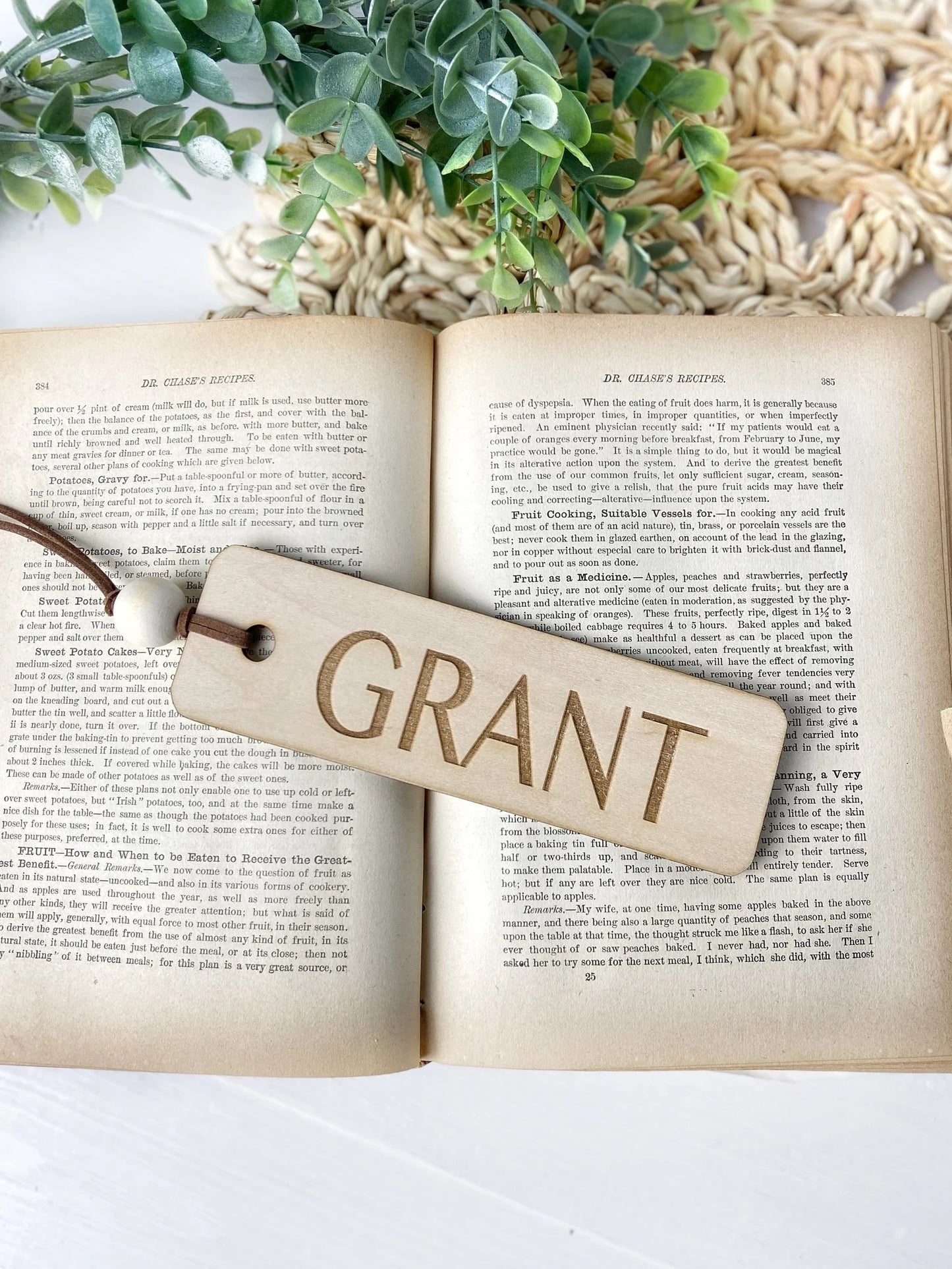 Wooden Name Bookmark