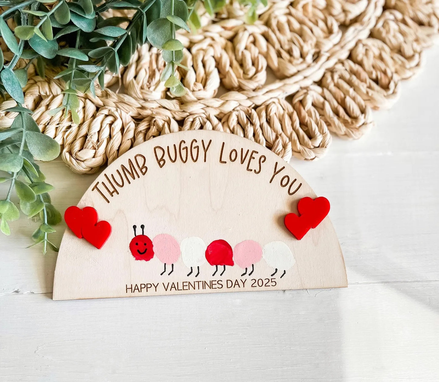 DIY Thumb Buggy Loves You Wood Sign