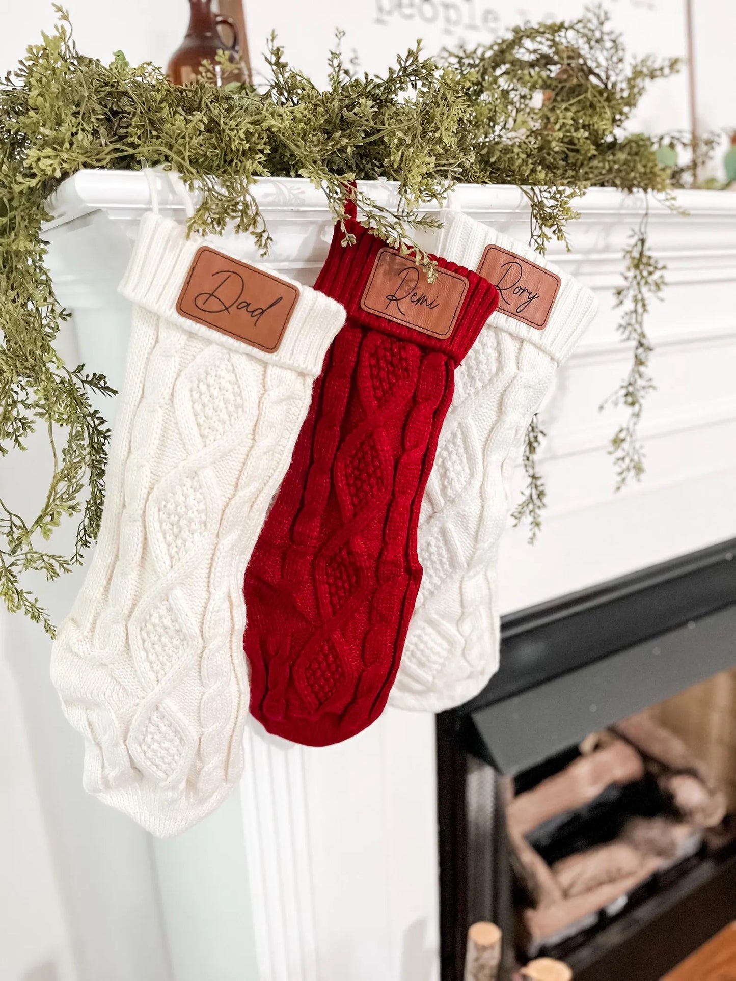 Personalized Knit Christmas Stocking