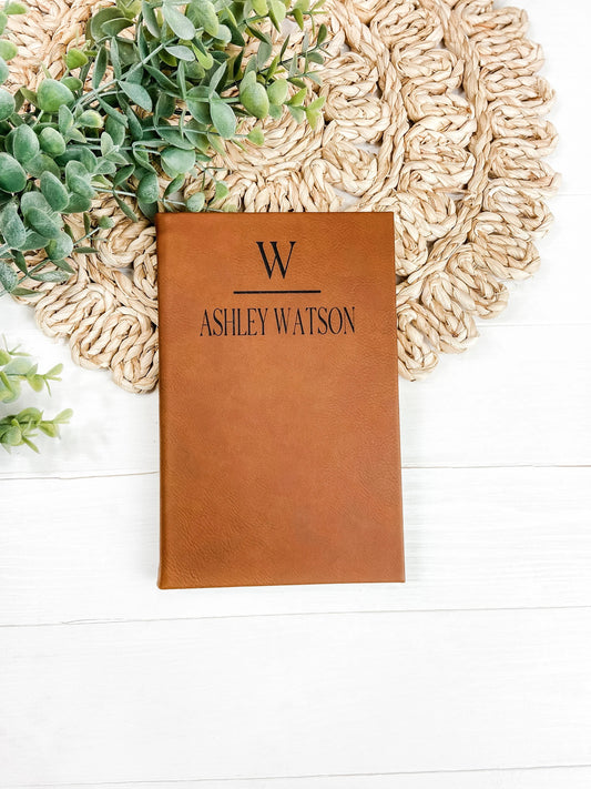 Monogram Name Custom Notebook