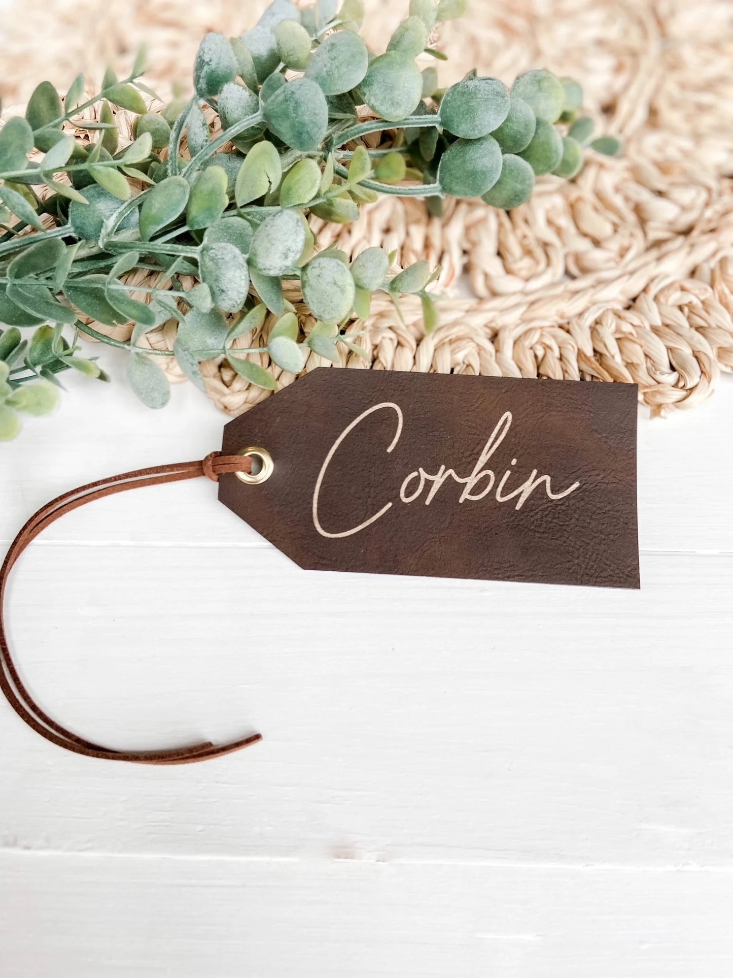 Leatherette Stocking Name Tags